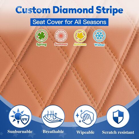 أغطية مقاعد NOKINS لعربة الجولف الماسية تناسب EZGO TXT RXV Freedom Liberty Express وسادة مقعد أمامية ممتازة، بدون دباسة، فينيل ممتاز، أغطية مقاعد أمامية بديلة قابلة للتنفس لعربة الجولف in Kuwait