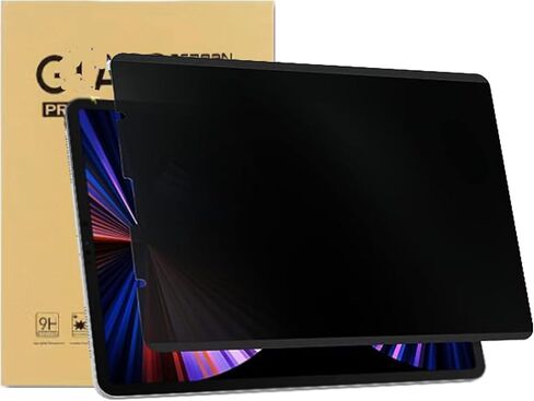 ALHBEJT واقي شاشة للخصوصية لجهاز iPad Pro مقاس 12.9 بوصة (الجيل السادس/الخامس/الرابع/الثالث، 2022/2021/2020/2018) واقي شاشة زجاجي مقوى مضاد للتجسس، حزمة واحدة (iPad Pro 12.9) in Kuwait