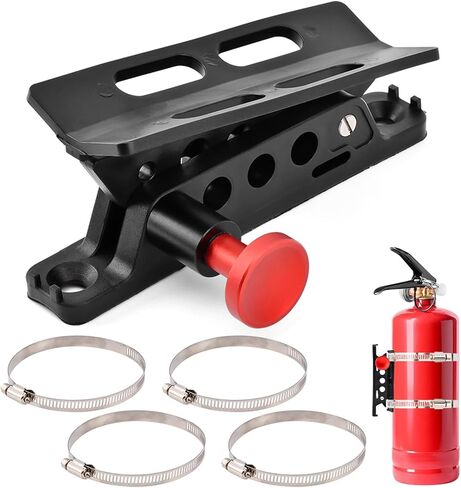Quick Release Fire Extinguisher Mount, Adjustable Car Fire Extinguisher Mount Bracket Aluminum, for Vehicle Utv Truck Ranger Cam-Am X3 in Saudi Arabia