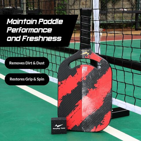 Pickleball Paddle Eraser, Pickle Ball Racket Cleaner for Carbon Fiber Paddles, Quick & Effective Pickleball Accessories for Removing Ball Residue, Dirt & Scratches, Restores Grip & Spin in Saudi Arabia