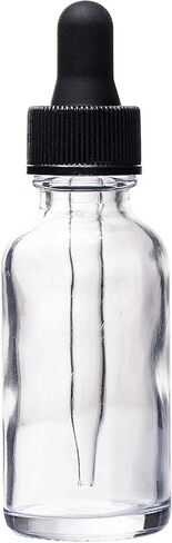 30ml (1oz) Clear Boston Round Bottle with Glass Eye Dropper, Pack of 12 in Saudi Arabia