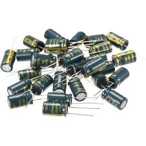 uxcell Aluminum Radial Electrolytic Capacitor Low ESR Green with 100uF 100V 105 Celsius Life 3000H 10 x 17 mm High Ripple Current,Low Impedance 30pcs