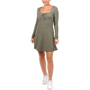 فستان قصير نسائي منسوج ومضلع برباط أمامي للصغار in Kuwait