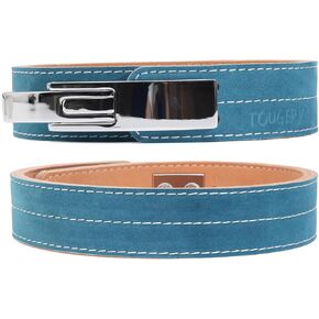 Weightlifting Belt Powerlifting Women & Girl, 10 mm Thick Lifting Lever Belt 2.4 Inch Wide - Heavy Duty Power Lifting Calfskin Leather Belt for Back Support, Gym & Fitness Training