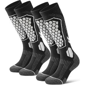 Merino Wool Ski Socks For Men & Women, Skiing, Snowboard, Hunting, Over The Calf Winter Warm Socks, 2/3 Pack