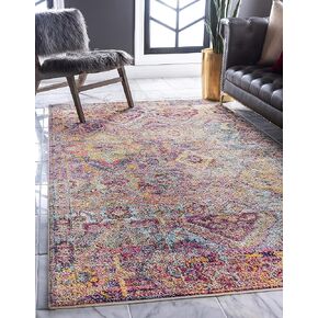 Unique Loom Monterey Collection Vintage Bohemian Inspired with Colorful Tribal Design Area Rug, 2 ft 2 in x 6 ft, Multi/Pink