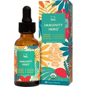 Ned Immunity Hero Organic Herbal Immunity Support Supplement for Adults Plant-Based Immune Booster