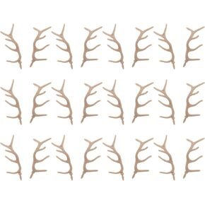 Angoily Artificial Antler Dried Tree Branches Plastic Plant Twigs Decorative Dry Branch 9cm 12 Pairs Snowman Crafts DIY Kit for Kindergarten Classroom Prize