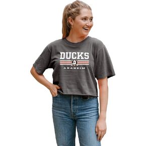 Blue 84 Women's NHL Officially Licensed Crop Top T-Shirt Ringspun Team Color