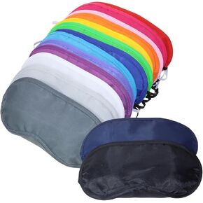 Tupalizy 15 Colors Sleep Mask Blindfolds Eye Cover with Nose Pad and Adjustable Strap for Halloween Christmas Birthday Party Game Women Men Travel Gift DIY Craft Decorate, 15PCS