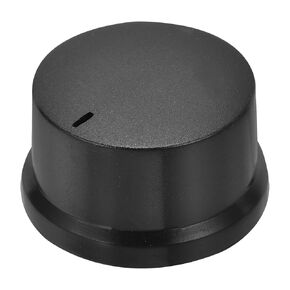 MECCANIXITY 3Pcs Rotary Potentiometer Knob 6mm Hole D Shaft with Scale, 1.0" H x 1.8" Dia Black Plastic Volume Knobs Cap for Guitar Bass Volume Control Knob,Switch Knob
