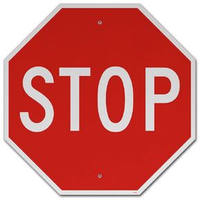 Brimar - 30" MUTCD Stop Sign - Engineering Grade Reflective Aluminum - Compliant with MUTCD Standards - Highly Visible - Easy Installation