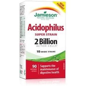 Jamieson Super Strain Acidophillus, 2 Billion Active Cells, 90 Vege caps