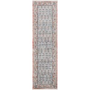 SAFAVIEH Shivan Collection 2'2" x 8' Blue / Rose SHV722M Oriental Distressed Non-Shedding Living Room Entryway Foyer Hallway Bedroom Runner Rug