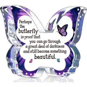 Christian Gifts Religious Gifts for Women Birthday, Inspirational Gifts Faith Keepsakes Christmas Gifts for Friend Mom Sister, Unique Pastor Butterfly Gifts Prayer Room Decorative Signs Plaques