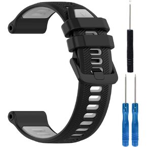 VINIUSIKI Sport Silicone Bands for Garmin Forerunner 955/965 / 945/935, 22mm Replacement Straps for Fenix 7 Pro, Fenix 6 Pro, Fenix 5 Plus Smart Watch