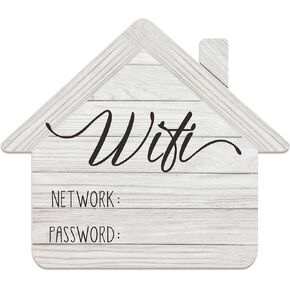 Magnet WiFi Password Sign, Rustic Fridge Magnetic WiFi Sign for Home & Guests, Compatible with Airbnb