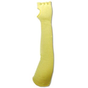 MAGID KEV18-TSF Cut Master Para-Aramid Flame Resistant Sleeve with Thumb and Finger Slots, Cut Level 4, 18", Yellow (3 Sleeve)