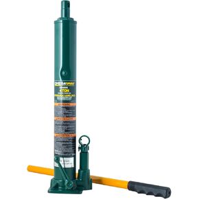 Omega Pro Hydraulic Long Ram Jack - 4 Ton Capacity with Flat Base for Auto Garage Shop, Green (OP400S)