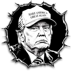 Trump Sticker, 5.5 x 5.5 Inches Donald Trump Car Sticker, Make America Great Again Trump 2024, Save America, Trump Stickers for Cars, Durable Waterproof Trump 2024 Sticker