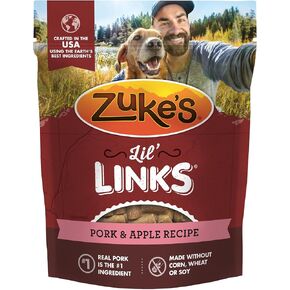 Zuke's Lil' Links Grain Free Dog Treats Pork & Apple Recipe - 6 oz. (41055)