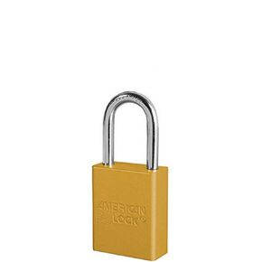 American Lock Master Lock S1106YLW S-Series Aluminum Safety Padlocks Yellow, 1.5" Shackle