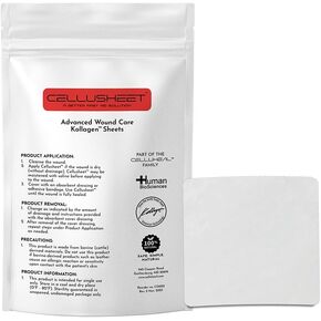 Cellusheet Wound Care Collagen Dressing - 5 Pack 2x2 Inch (2x2 Inch Sheet)