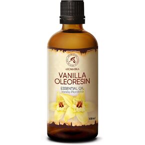 Vanilla Oleoresin Essential Oil - 3.4 Fl Oz - Vanilla Planifolia - 100% Pure for Aromatherapy Diffusers - for Skin & Hair Care - Oil Diffusers - Humidifier - Good Mood - Vanilla Scent