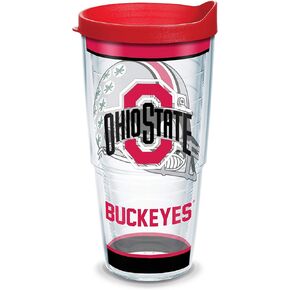 Tervis Made in USA Double Walled Ohio State Buckeyes Insulated Tumbler Cup Keeps Drinks Cold & Hot, 24oz, Tradition