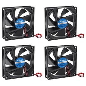 Alinan 4pcs 9225 24V Fan 92x92x25mm 2-pin Sleeve Bearing Brushless DC Cooling Fan 3D Printer Cooling Fan Computer Fan