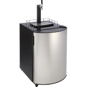 Beer Kegerator, Single Tap Draft Beer Dispenser Full Size Keg Refrigerator With Shelves, Stainless Steel, Drip Tray & Rail,32°F- 50°F Temperature Control Coller 128L in Saudi Arabia