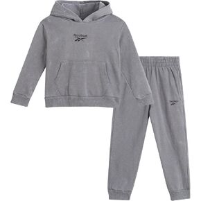 Reebok Baby Boys' Active Sweatsuit - 2 Piece Fleece Hoodie Sweatshirt and Jogger Sweatpants – Clothing Set: Toddler/Boy, 2T-7