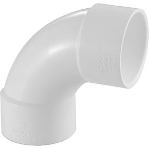 406 Series PVC Pipe Fitting - 90°Sweep Elbow - Schedule 40 (White) - 3" (SOC × SOC) / High-Flow Capacity/Plumbing (406-030S) (1 Pack)