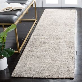 SAFAVIEH Himalaya Collection Runner Rug - 2'3" x 8', Brown, Handmade Wool & Viscose, Ideal for High Traffic Areas in Living Room, Bedroom (HIM153T)