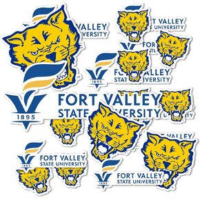 Desert Cactus Fort Valley State University Stickers FVSU Wildcats Vinyl Decals Laptop Water Bottle Car Scrapbook T1 (Type 1-1)