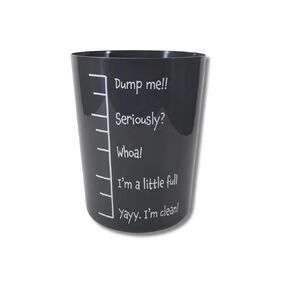 SEDLAV Plastic Office Trash Can, 3 gal (Black Fill Measure)