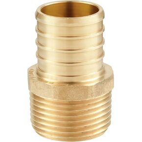 PEX Fittings,10 Pack Brass PEX Male Adapter,1 Inch Pex F1807 to 3/4 Inch NPT Male Threaded Adapter for PEX Pipe in Plumbing Jobs