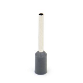 Baomain AWG 20/0.75mm² Wire Copper Crimp Connector Insulated Ferrule Pin Cord End Terminal E7512 Gray Pack of 1000