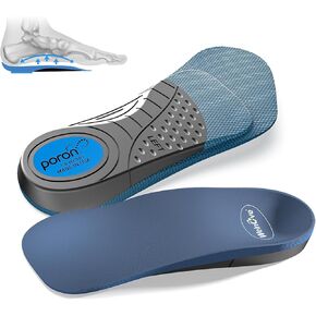 Arthritis Support Insert Insoles for Men - Welnove Reinforced Arch Orthotic Shoe Insoles for Osteoarthritis Pain in Feet, Knees, HIPS, Plantar Fasciitis - Heel Cushion Inserts,Large