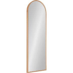 Kate and Laurel Nordlund Modern Full-Length Arched Panel Wall Mirror, 16 x 48, Light Natural Wood, Decorative Full Body Mirror for Wall