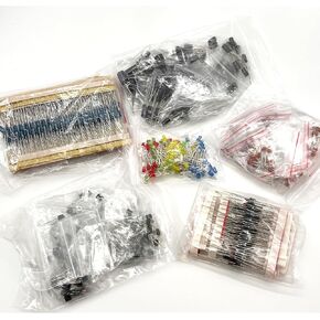 1390pcs Electronic Component Kit LED Diodes, Metal Film Resistors Electrolytic Capacitor Package Common Diodes Ceramic Capacitors, Common Transistor in Saudi Arabia