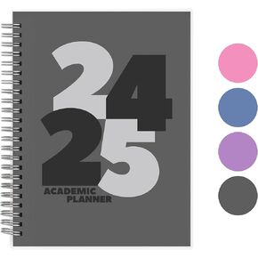Rileys Planner 2024-2025 Academic Year, 18-Month Academic Weekly Planner - Geographic Weekly & Monthly Agenda Planner, Flexible Cover, Notes Pages, Twin-Wire Binding (8 x 6 inch, Black)