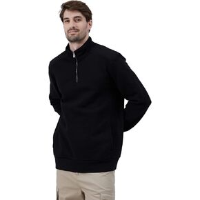 Men's Quarter-Zip Light Fleece Lined Sweatshirts S-3XL