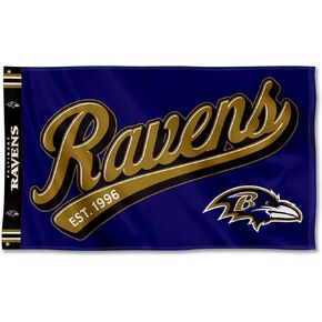 WinCraft Baltimore Ravens Script Logo Premium Flag