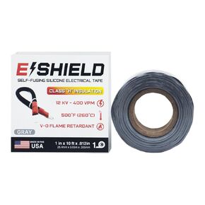 Bond It E-Shield Self-Fusing Silicone Tape, Adhesive-Free, Arc & Track Resistant Electrical Insulation Wrap, Waterproof, Heat Resistant Up to 500F, Non-Sticky, 1" x 10' x 12mil, Black