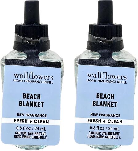 Beach Blanket Wallflowers Fragrance Refill by Bath Bod Works, 0.8 fl oz / 24 mL Each, Full Size, Pack of 2 in Saudi Arabia