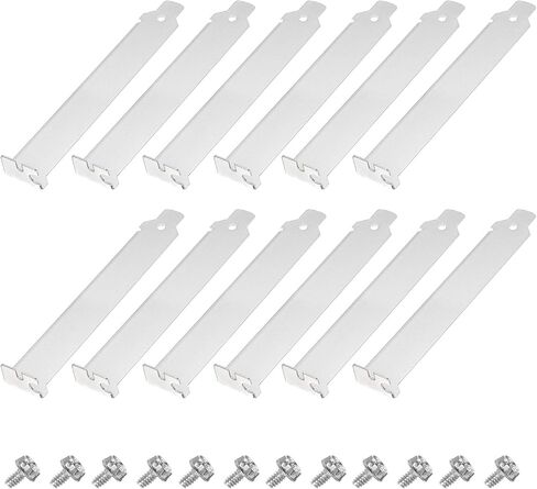 MECCANIXITY 12PCS Silvery White PCI Slot Cover Dust Filter, 8cm Blanking Plate Ventilation Deflector Bracket Expansion for Computer Cases in Saudi Arabia