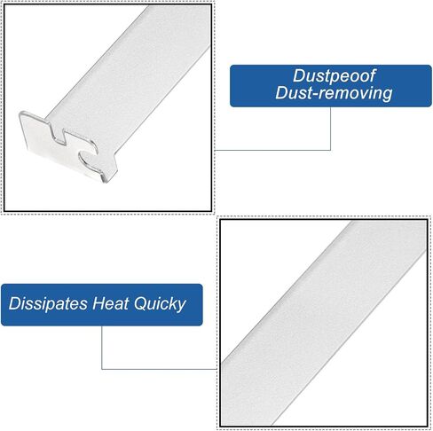 MECCANIXITY 12PCS Silvery White PCI Slot Cover Dust Filter, 8cm Blanking Plate Ventilation Deflector Bracket Expansion for Computer Cases in Saudi Arabia