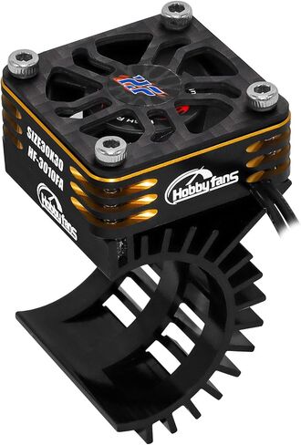 هواية المشجعين RC موتور بالوعة الحرارة مع مروحة تبريد 5V تناسب 370 380 390 2838 2858 2845 حجم فرش السيارات محرك المحرك المبرد ل 1/14 1/16 1/18 RC سيارة شاحنة عربات التي تجرها الدواب الزاحف in Kuwait
