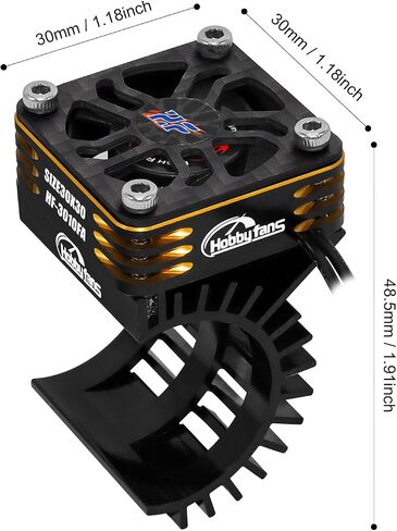 هواية المشجعين RC موتور بالوعة الحرارة مع مروحة تبريد 5V تناسب 370 380 390 2838 2858 2845 حجم فرش السيارات محرك المحرك المبرد ل 1/14 1/16 1/18 RC سيارة شاحنة عربات التي تجرها الدواب الزاحف in Kuwait